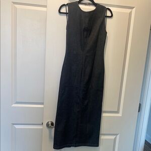 Elegant Dark Denim Sleeveless Dress